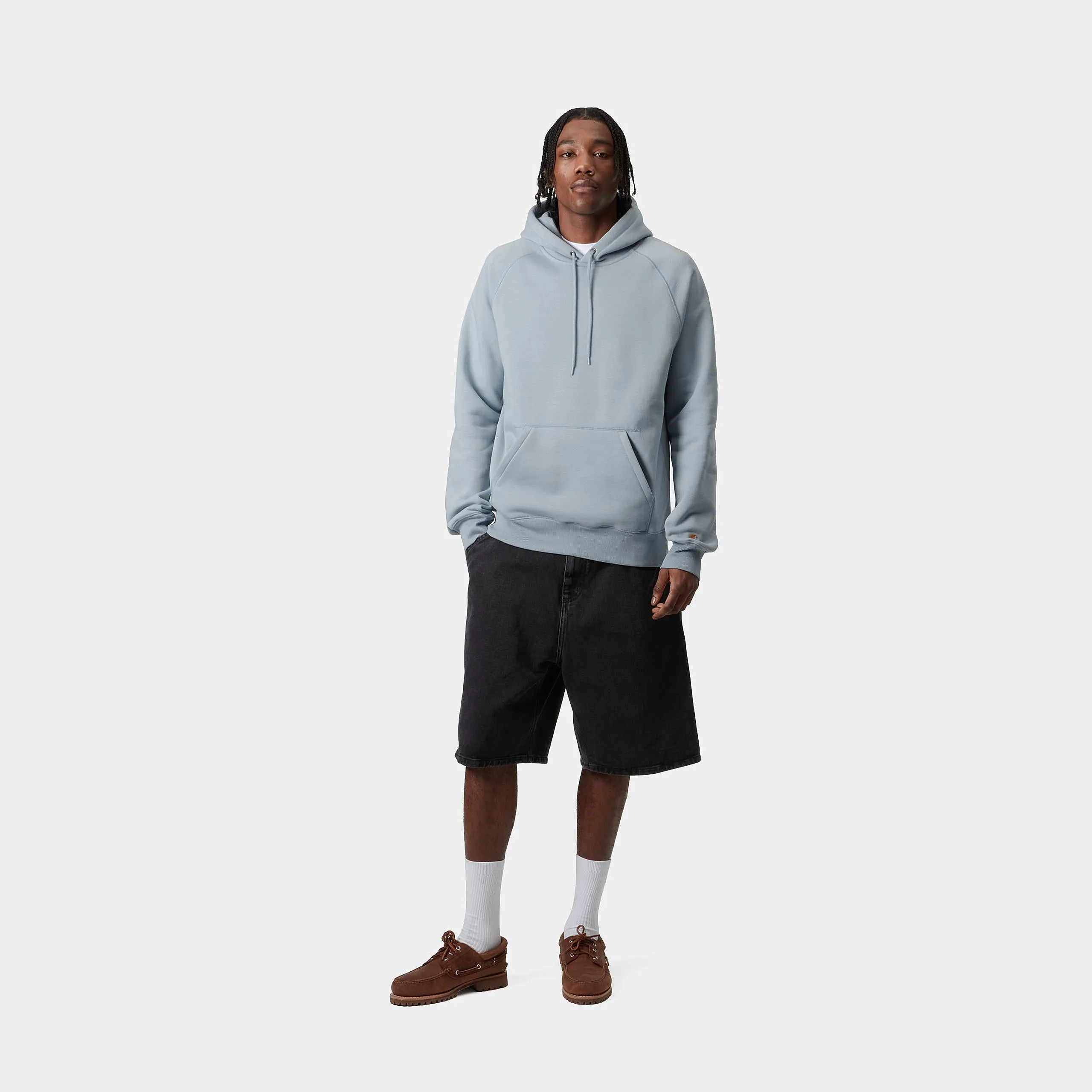 Carhartt WIP Mens Chase Hoodie - Frosted Blue sold by The Foot Factory product image thumbnail 5