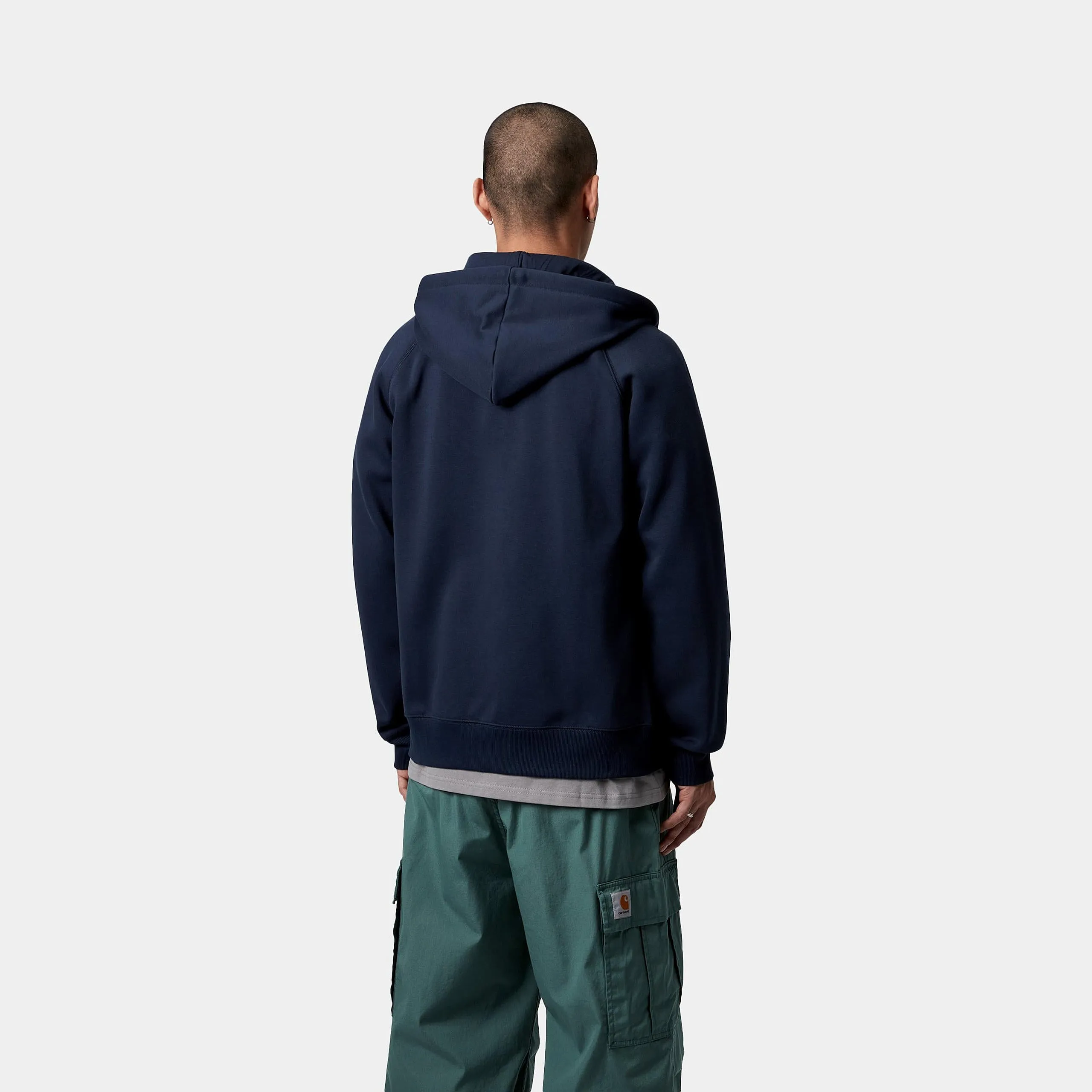 Carhartt WIP Mens Chase Zip Front Jacket Hoodie - Mizar sold by The Foot Factory product image thumbnail 4