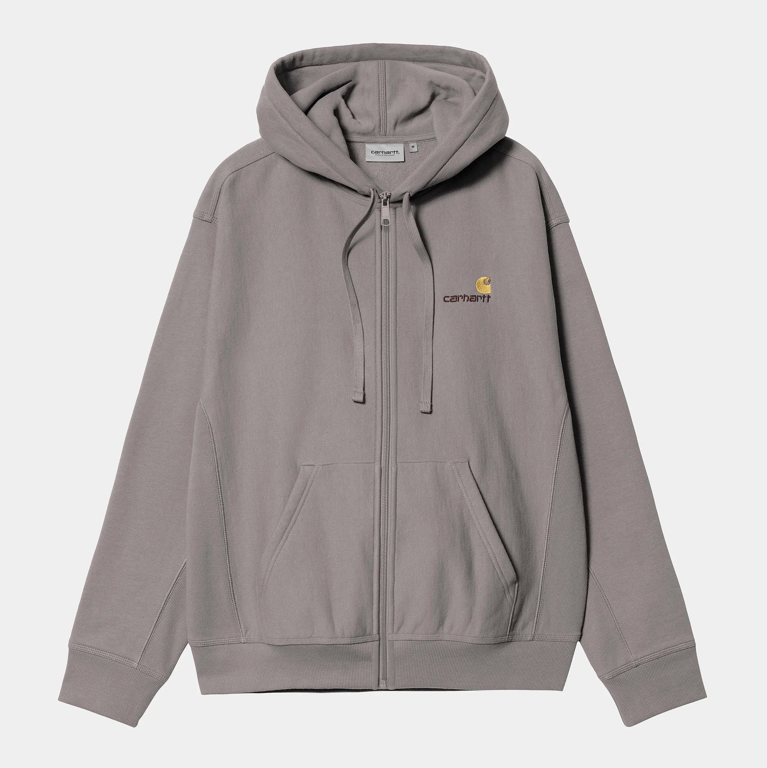 Carhartt WIP Mens American Script Zip Front Jacket Hoodie - Yosemite sold by The Foot Factory