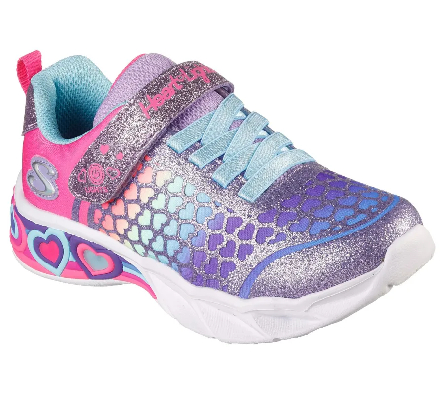 Skechers Girls Heart Lights Lovely Colours - Pink / Multi sold by The Foot Factory