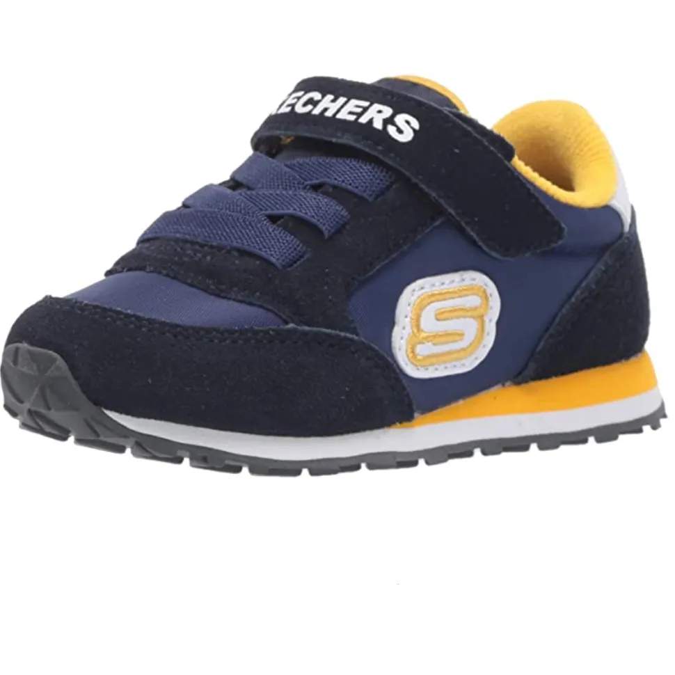 Skechers - Boy's Retro Sneaks Trainers - Navy / Yellow sold by The Foot Factory