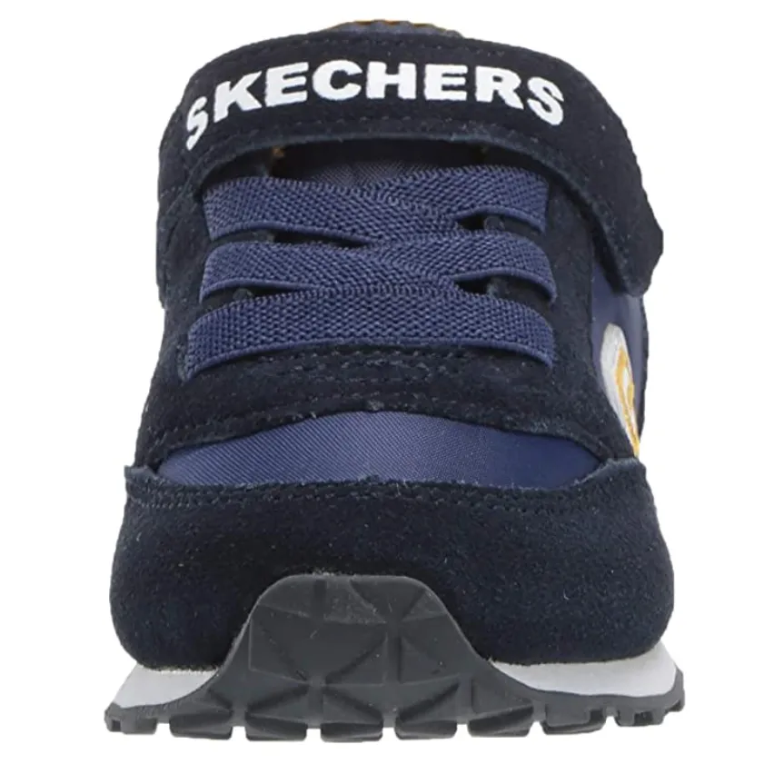 Skechers - Boy's Retro Sneaks Trainers - Navy / Yellow sold by The Foot Factory product image thumbnail 2