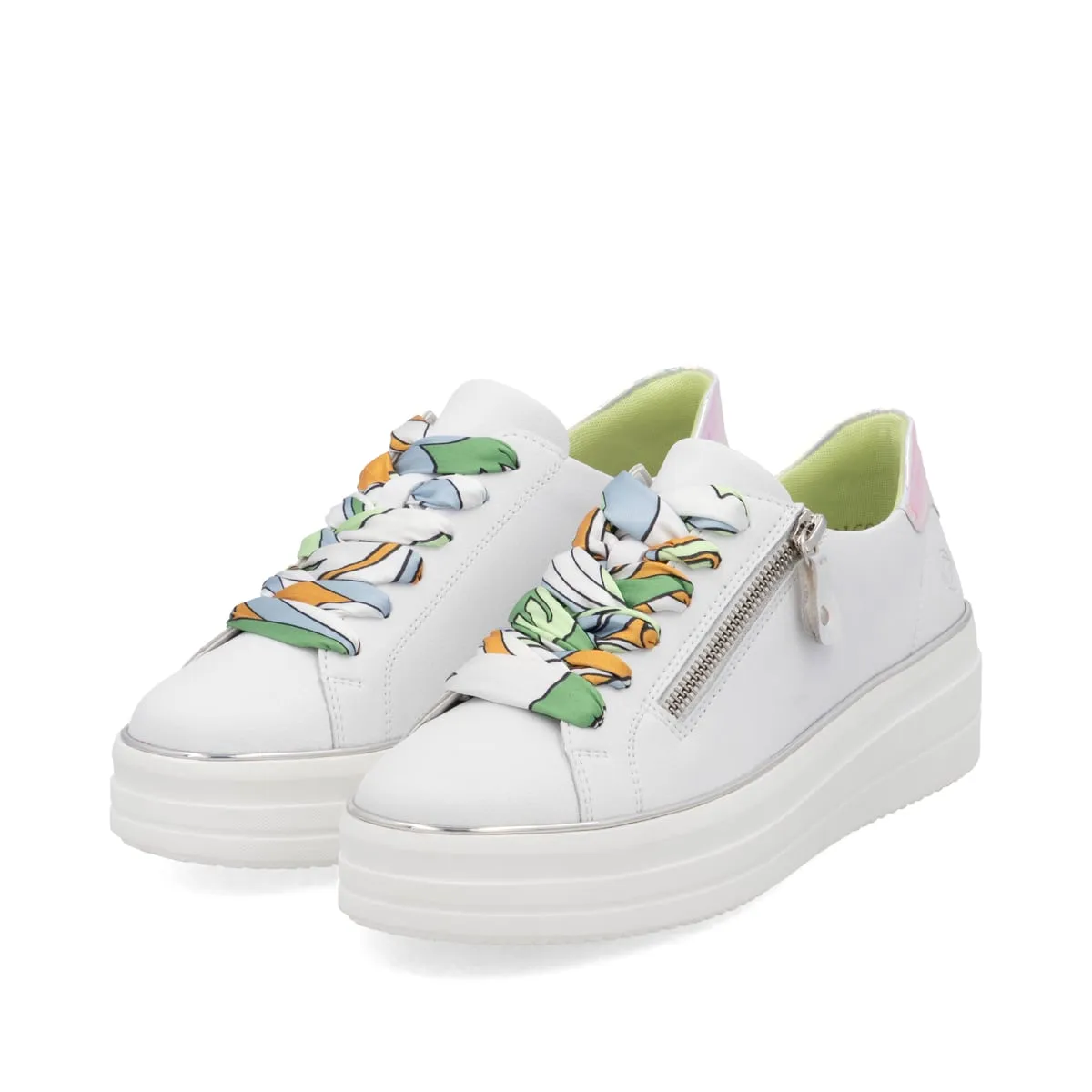 Remonte Womens Leather Trainers - White sold by The Foot Factory product image thumbnail 2