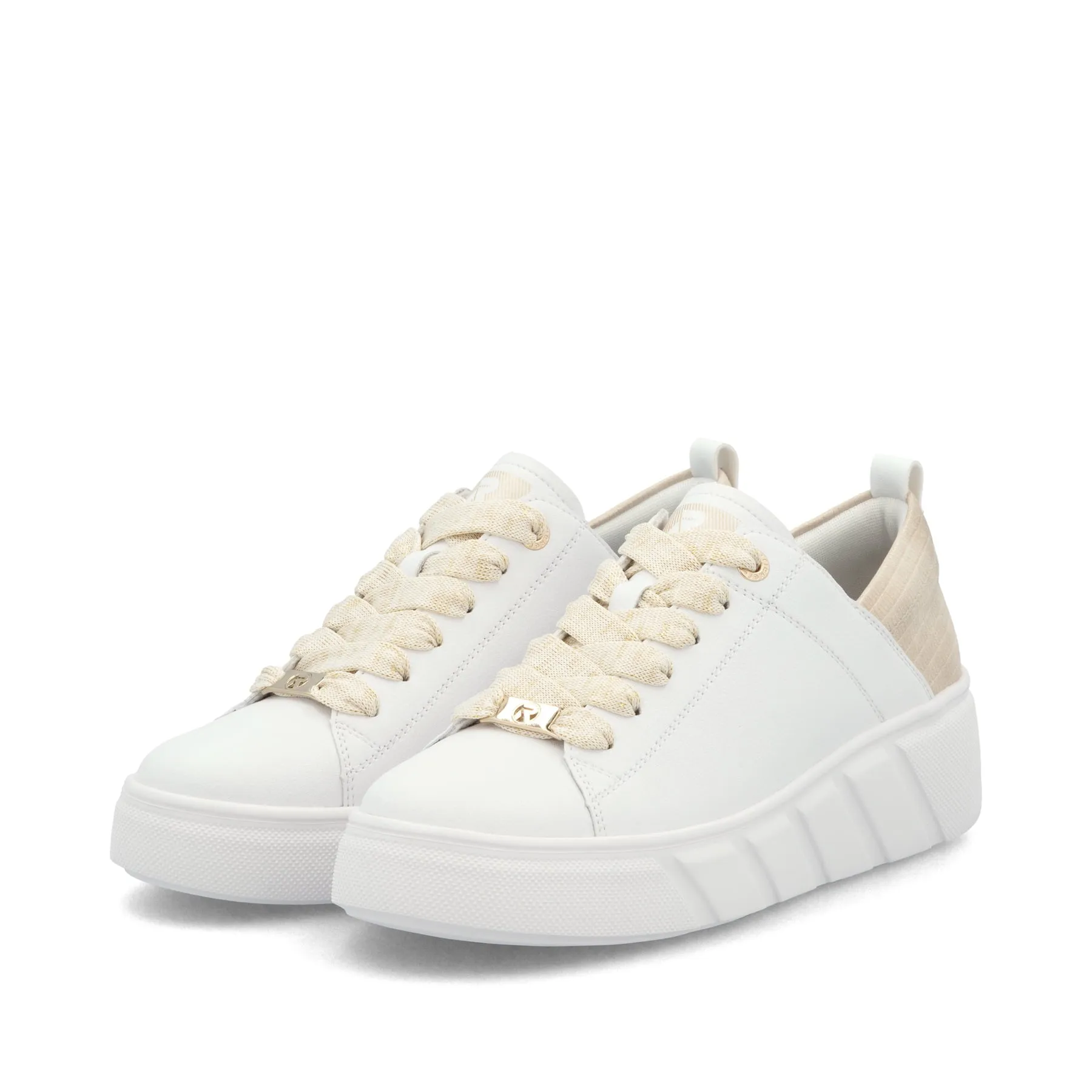 Rieker Womens Fashion Leather Trainers - White sold by The Foot Factory product image thumbnail 2