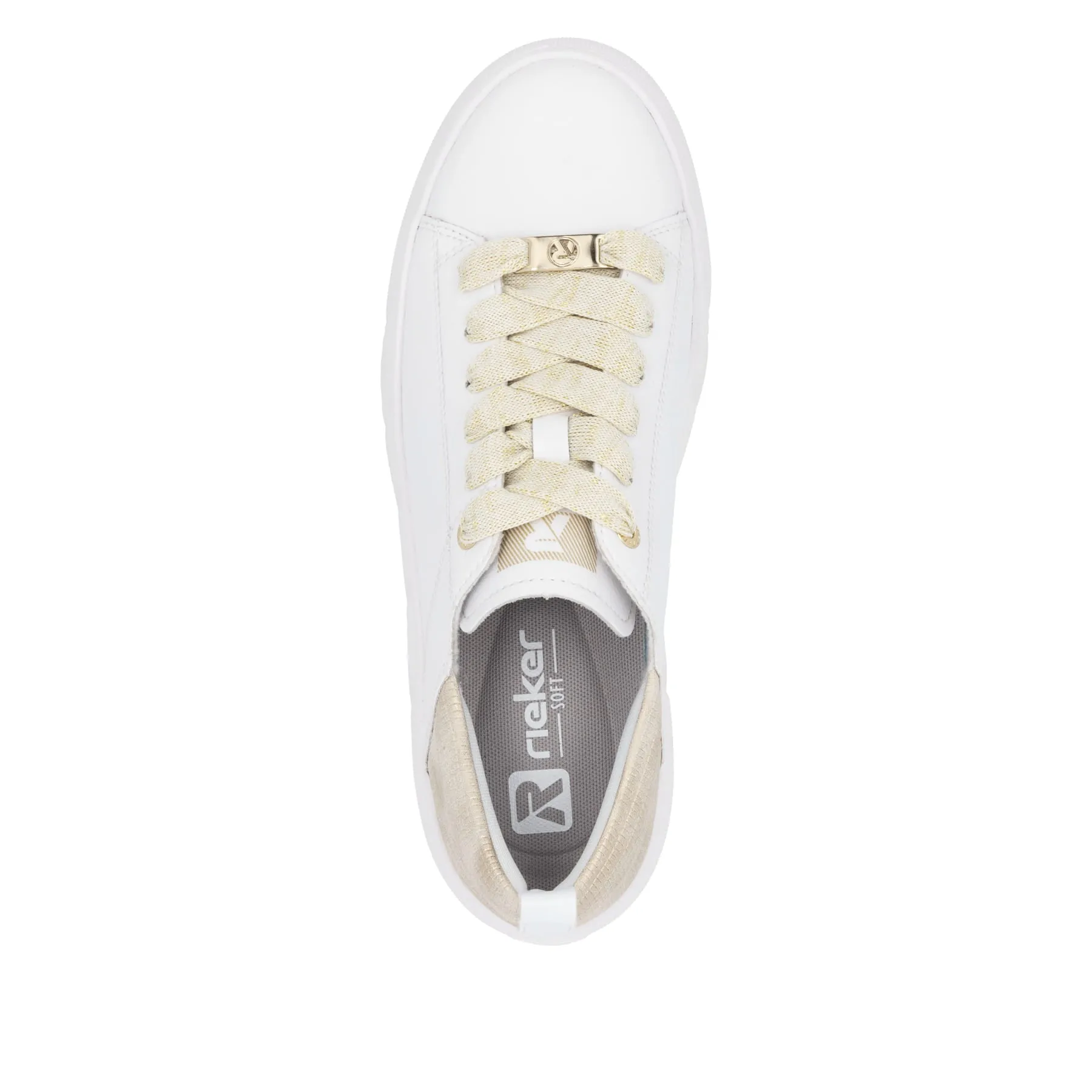 Rieker Womens Fashion Leather Trainers - White sold by The Foot Factory product image thumbnail 5