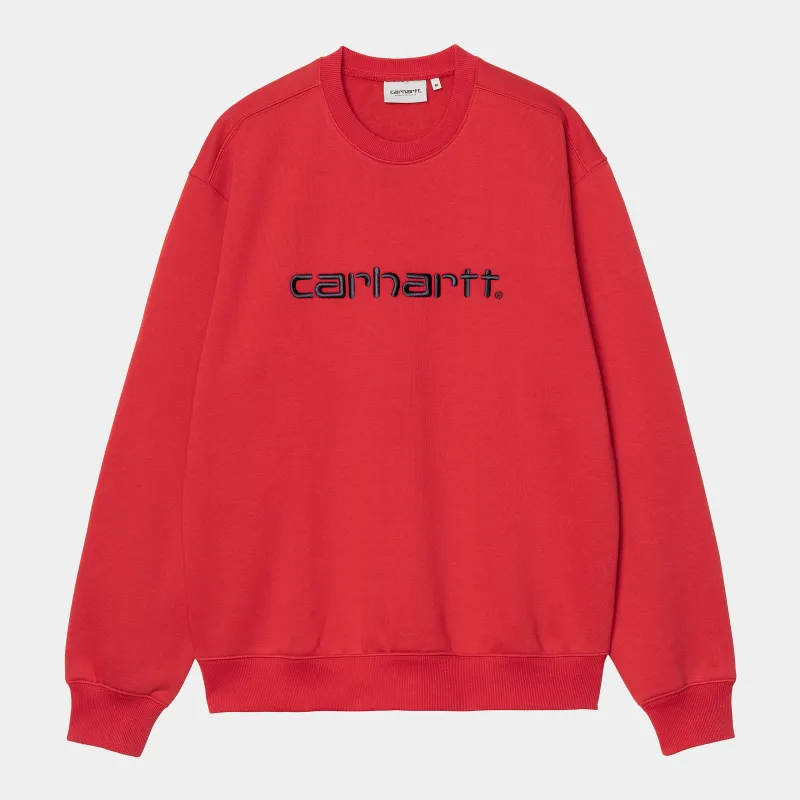 Carhartt WIP Mens Carhartt WIP Sweat Top - Cherry / Space sold by The Foot Factory