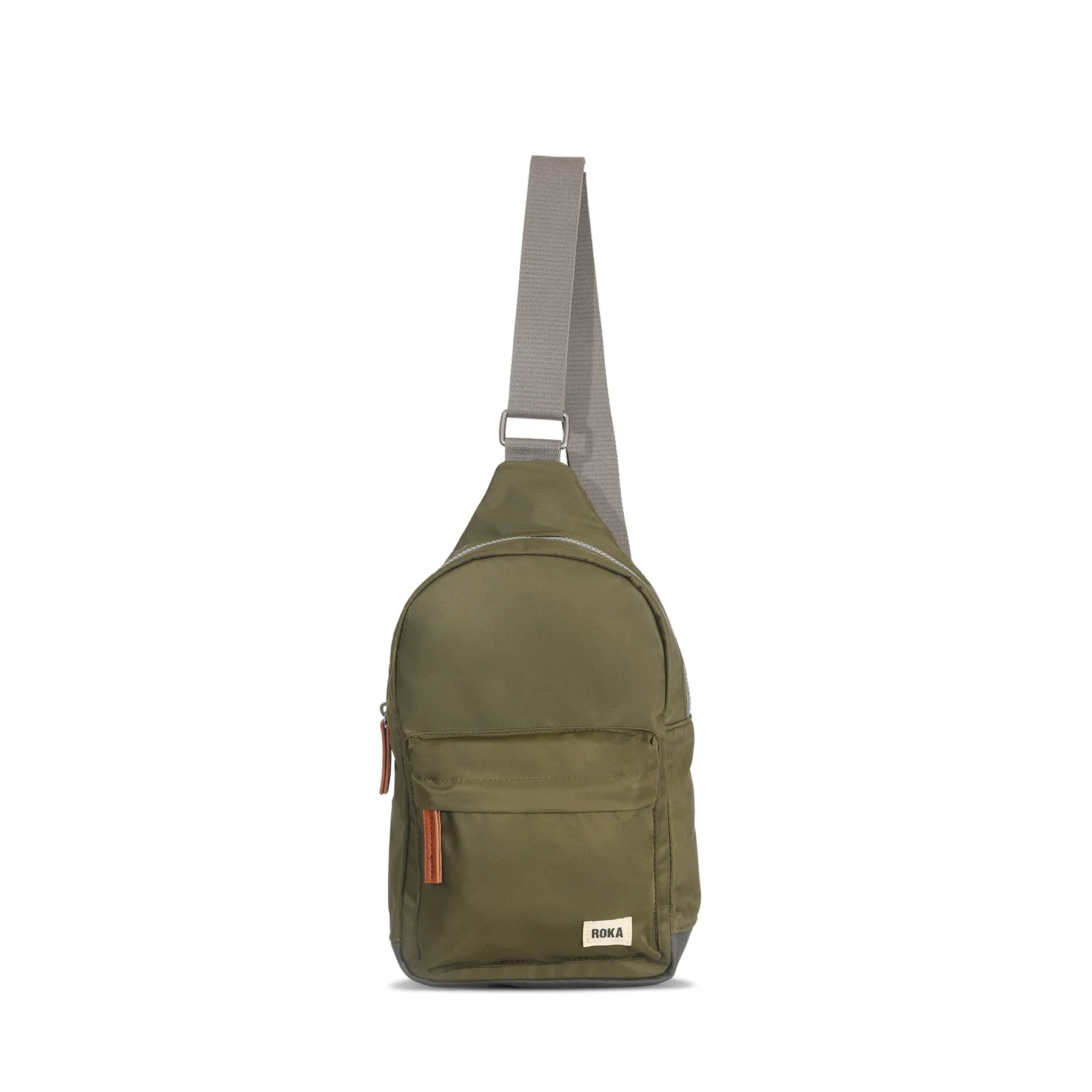 ROKA Willesden B Large Recycled Nylon Bag - Military sold by The Foot Factory