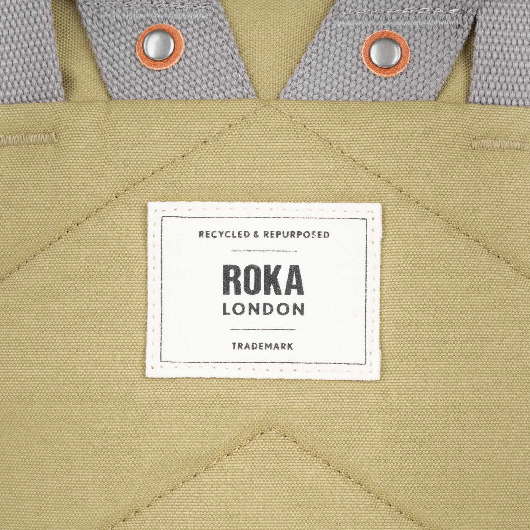 ROKA Finchley A Khaki Medium Recycled Canvas Bag sold by The Foot Factory product image thumbnail 4