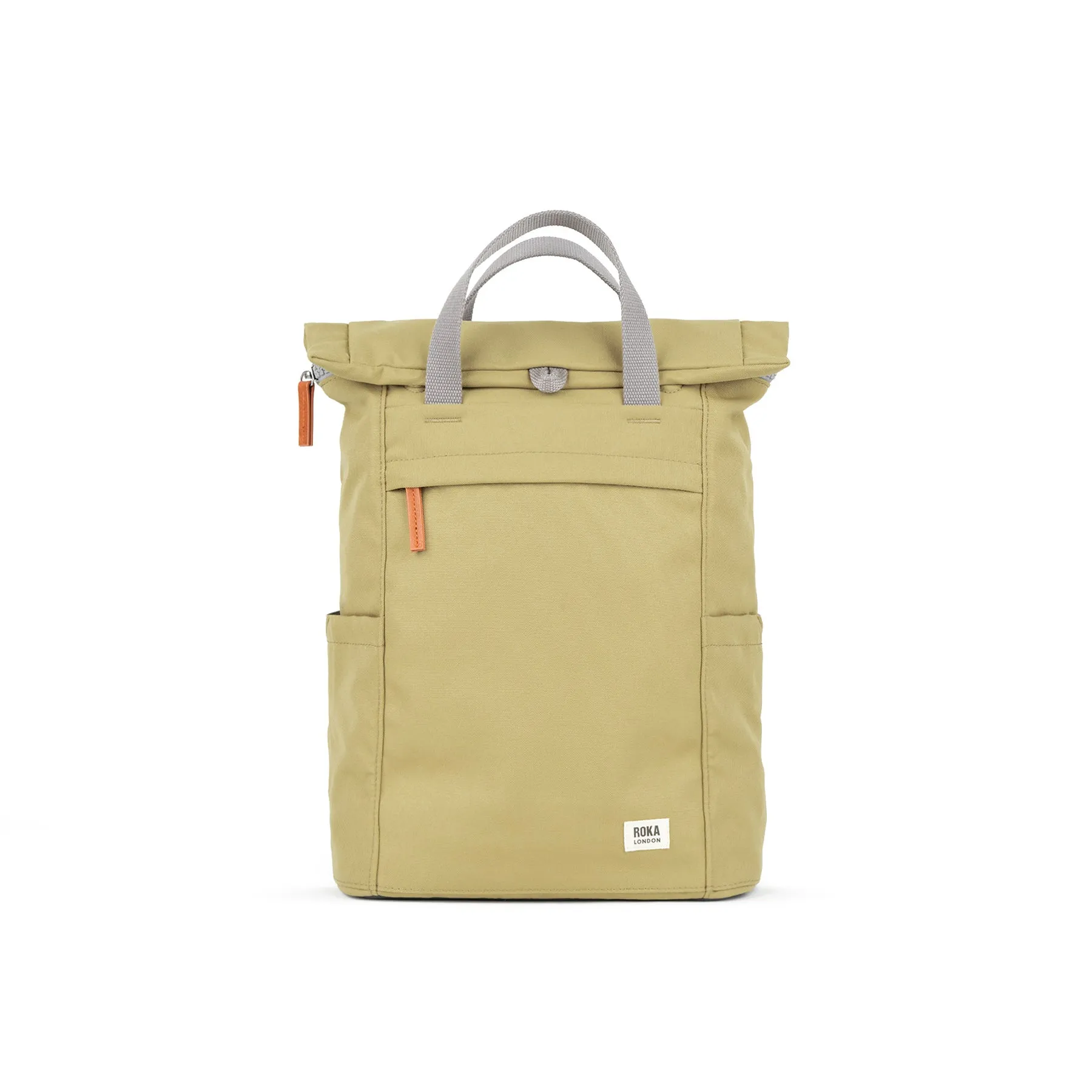 ROKA Finchley A Khaki Medium Recycled Canvas Bag sold by The Foot Factory