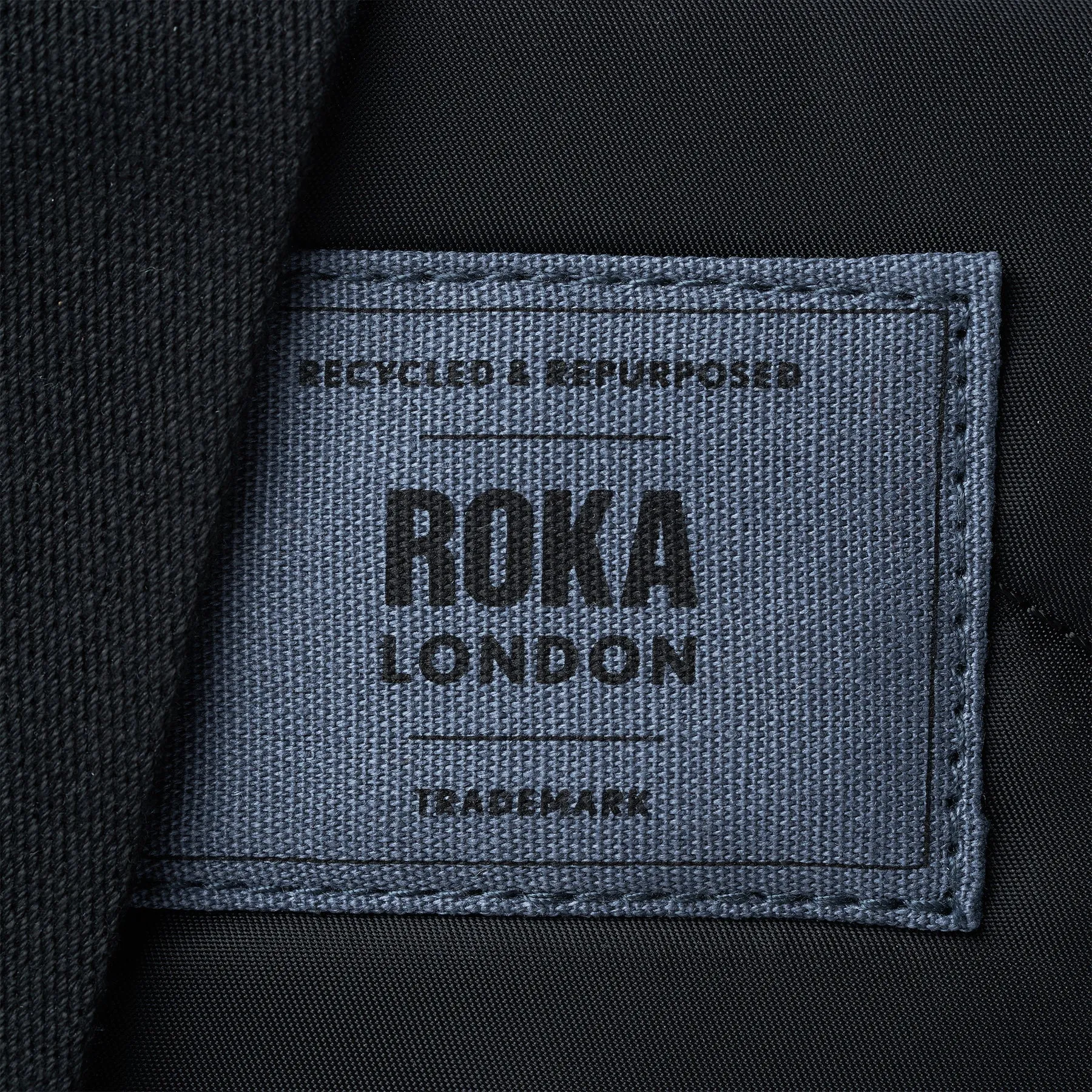 ROKA All Black Willesden B Airforce Large Recycled Nylon Bag sold by The Foot Factory product image thumbnail 4