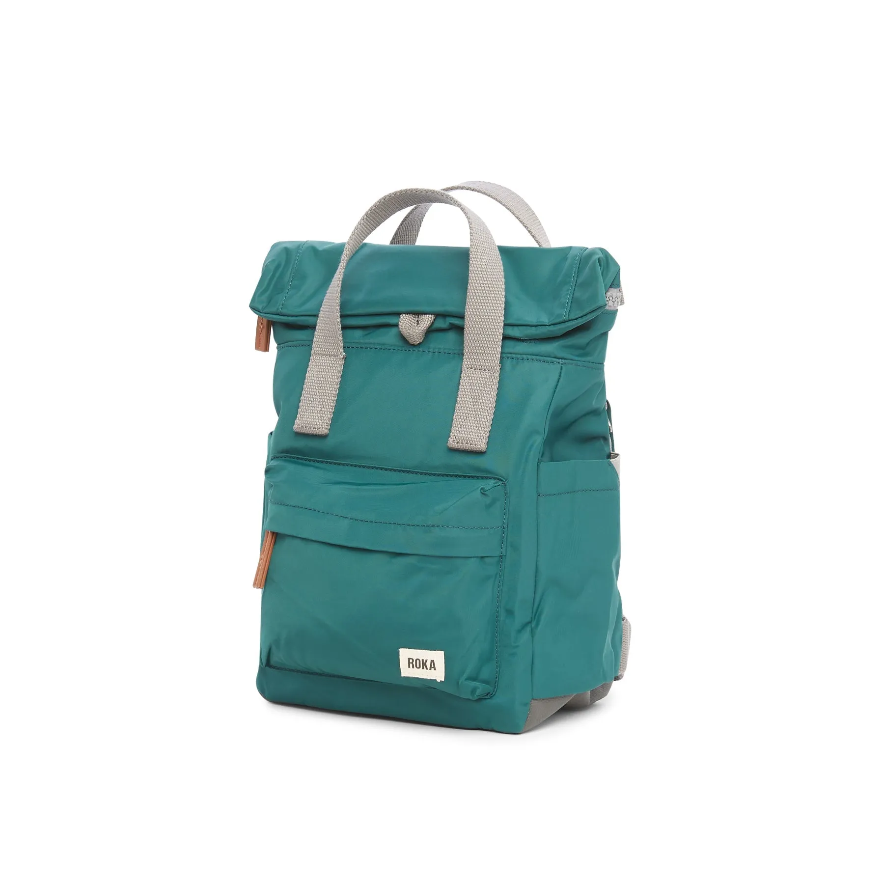 ROKA Canfield B Teal Small Recycled Nylon Bag sold by The Foot Factory product image thumbnail 2