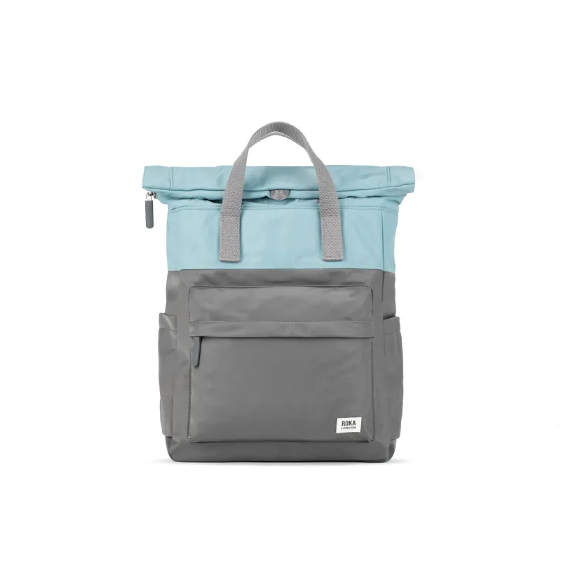ROKA Creative Waste Canfield B Graphite/Spearmint Medium Recycled Nylon Bag - OS sold by The Foot Factory