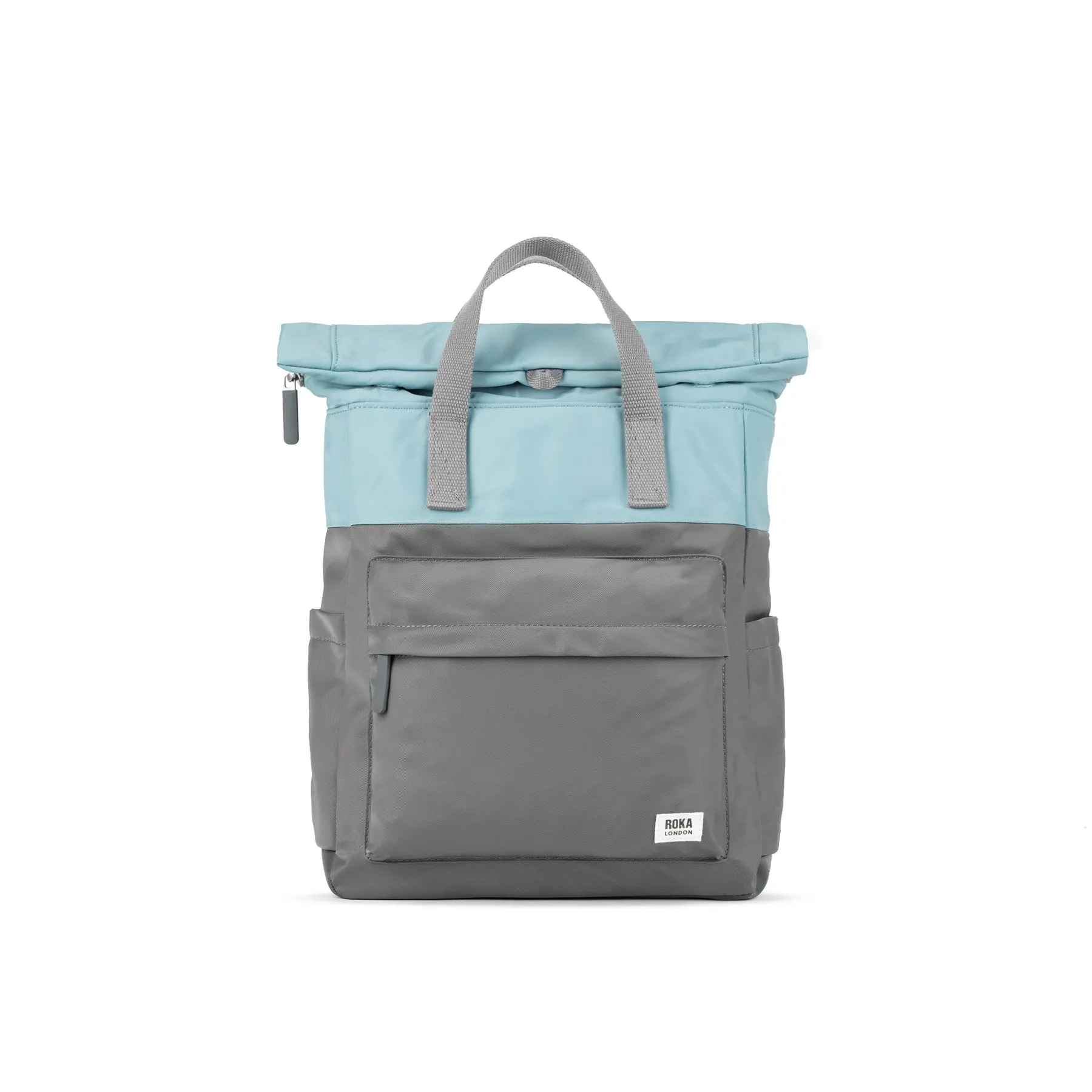 ROKA Creative Waste Canfield B Graphite/Spearmint Medium Recycled Nylon Bag - OS sold by The Foot Factory