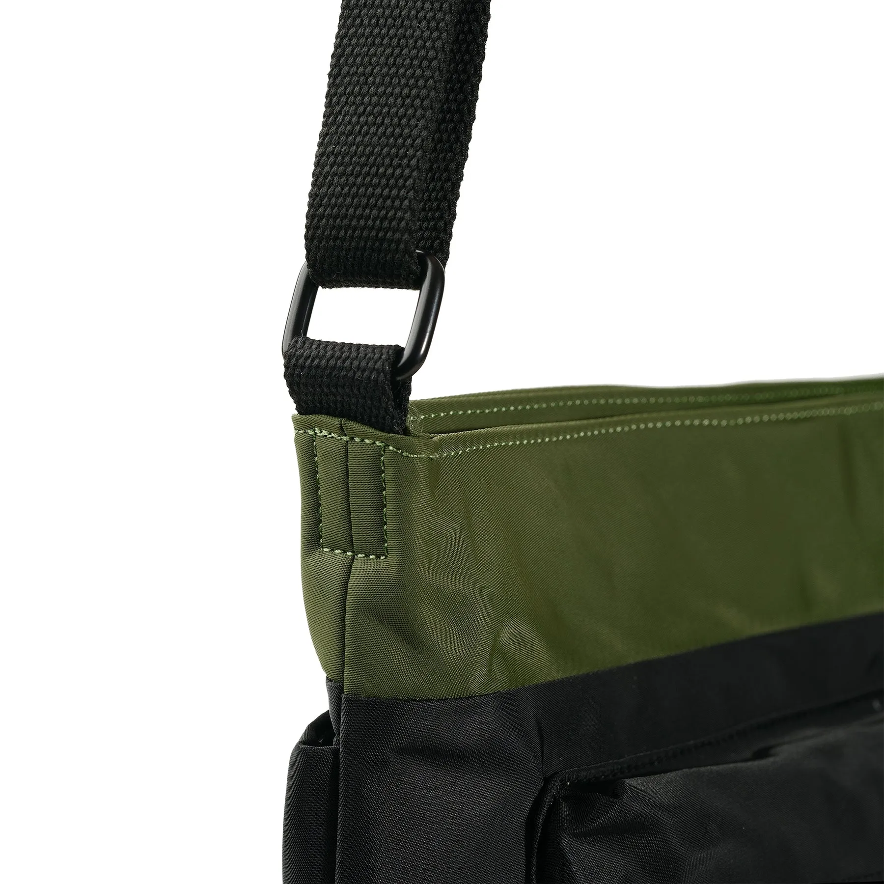 ROKA Creative Waste Kennington B Black / Avocado Medium Recycled Nylon Bag sold by The Foot Factory product image thumbnail 5