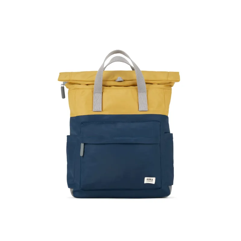 ROKA Creative Waste Canfield B Midnight / Mustard Medium Recycled Nylon Bag - OS sold by The Foot Factory