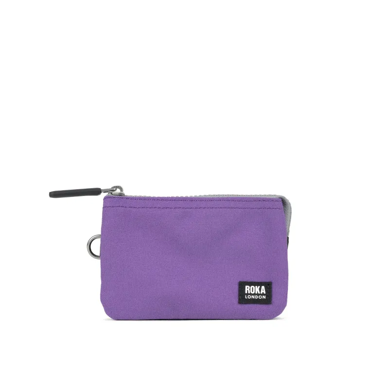 ROKA Black Label Carnaby Imperial Purple Small Recycled Canvas Bag sold by The Foot Factory