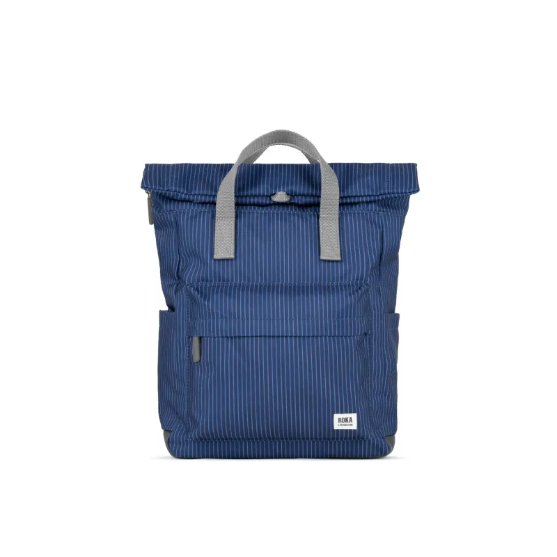 ROKA Canfield B Dark Wash Denim Medium Recycled Canvas Bag sold by The Foot Factory