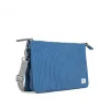 ROKA Carnaby Crossbody XL Mid Denim Wash Recycled Canvas Bag sold by The Foot Factory