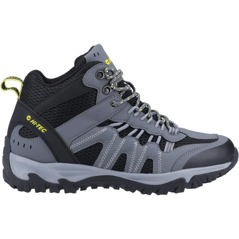 Hi-Tec Mens Jaguar Mid Hiking Boots - Grey sold by The Foot Factory