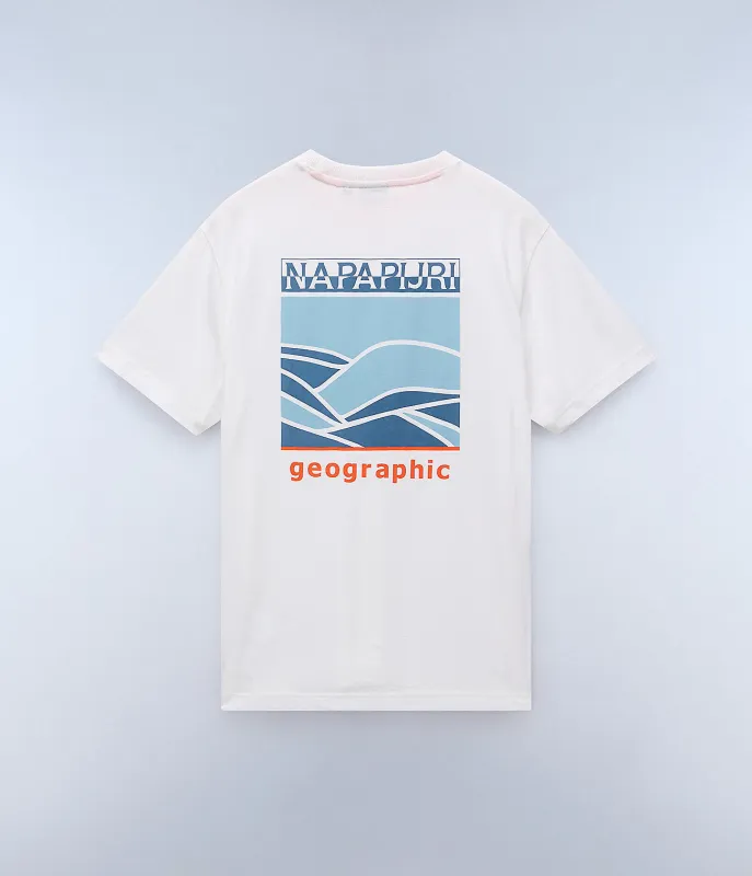 Napapijri Mens Sovana T-Shirt - White sold by The Foot Factory