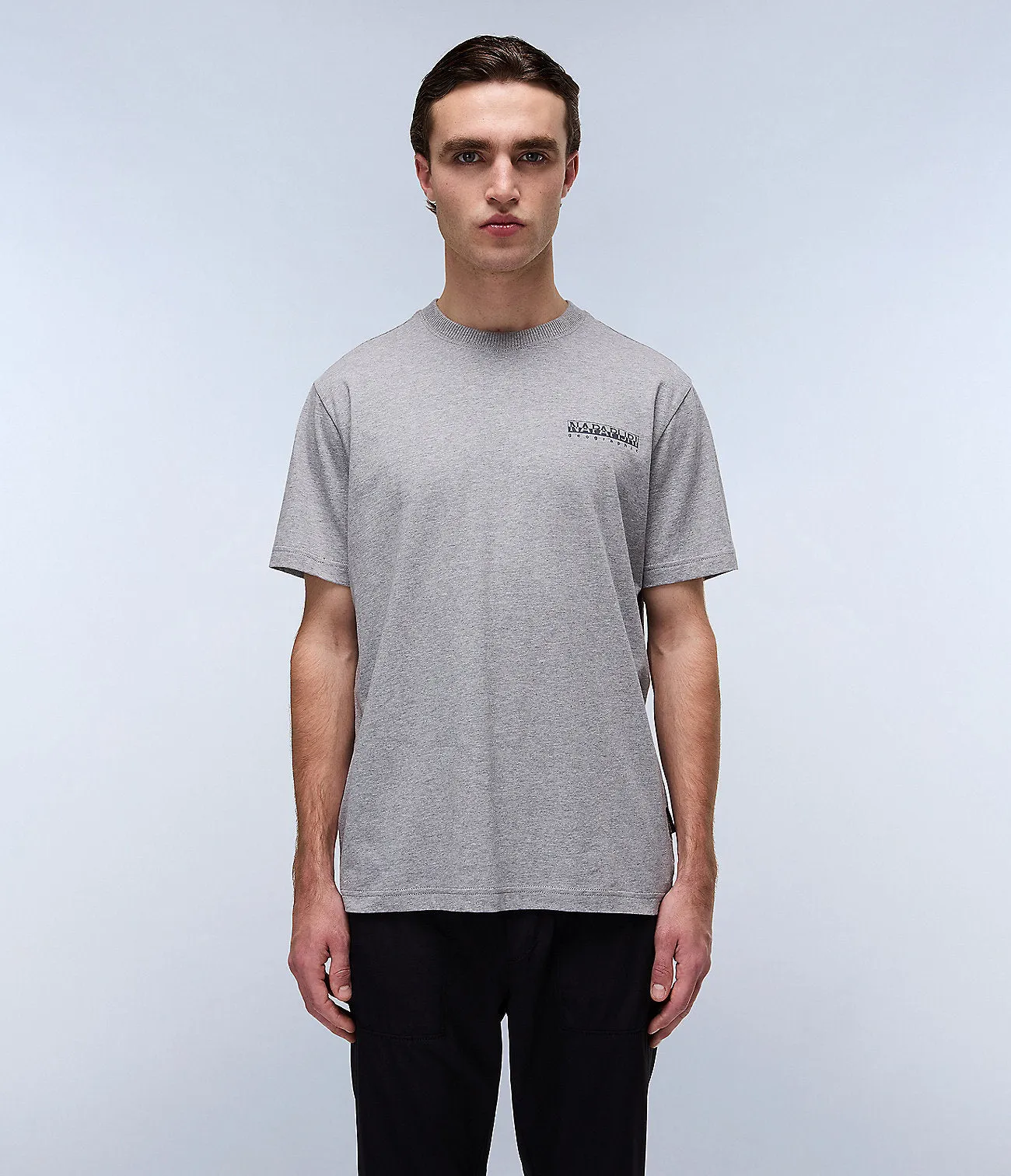 Napapijri Mens Sovana T-Shirt - Grey Melange sold by The Foot Factory product image thumbnail 3