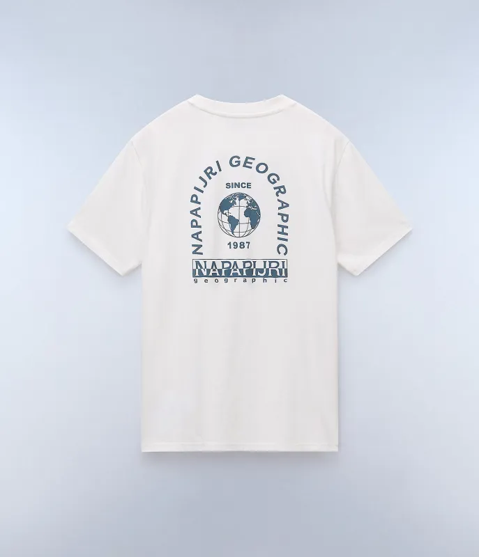 Napapijri Mens Dati T-Shirt - White sold by The Foot Factory