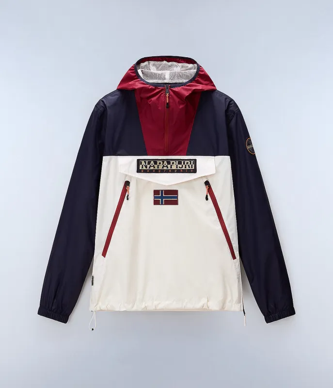 Napapijri Mens Rainforest Ripstop Anorak Jacket - White sold by The Foot Factory