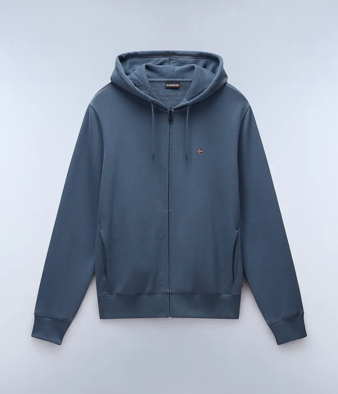 Napapijri Mens Balis Summer Zip Front Hoodie - Ultimate Grey made by Napapijri