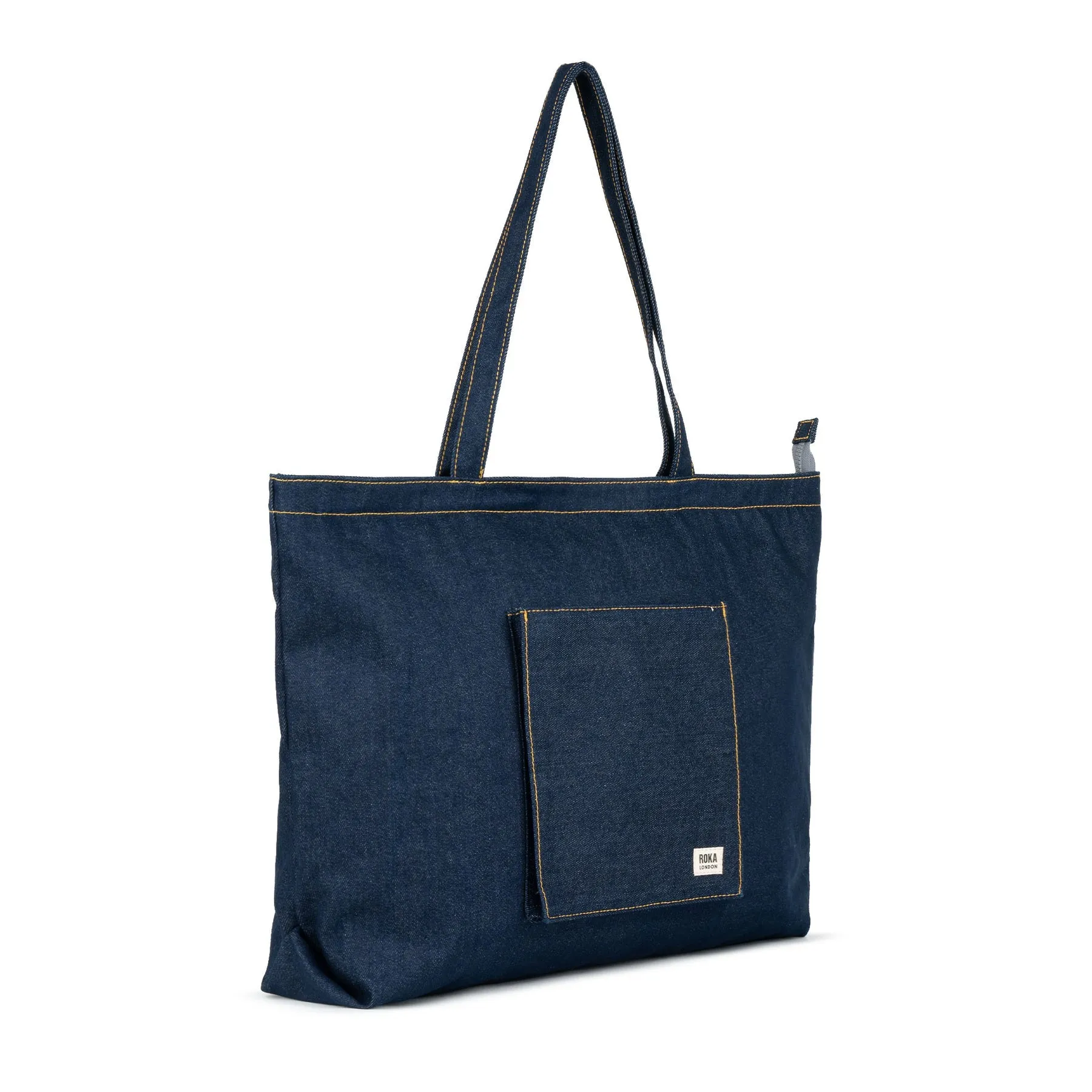 ROKA Portobello N Large Recycled Cotton Bag - Dark Wash Denim sold by The Foot Factory product image thumbnail 2