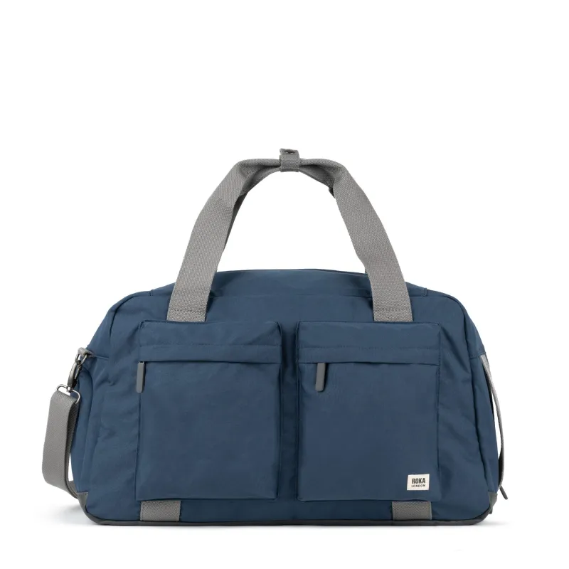 ROKA Gatwick Large Recycled Canvas Bag - Deep Blue sold by The Foot Factory