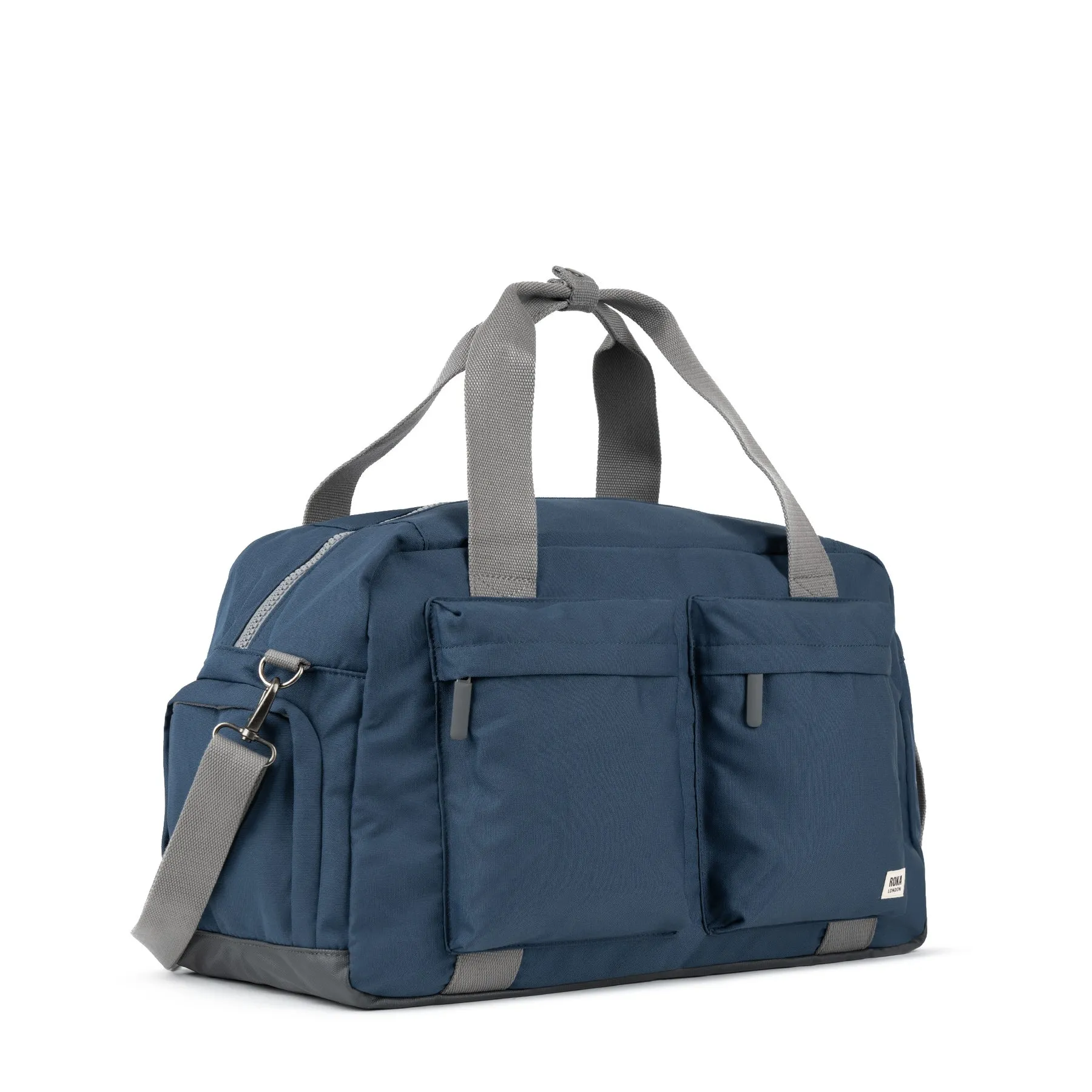 ROKA Gatwick Large Recycled Canvas Bag - Deep Blue sold by The Foot Factory product image thumbnail 2