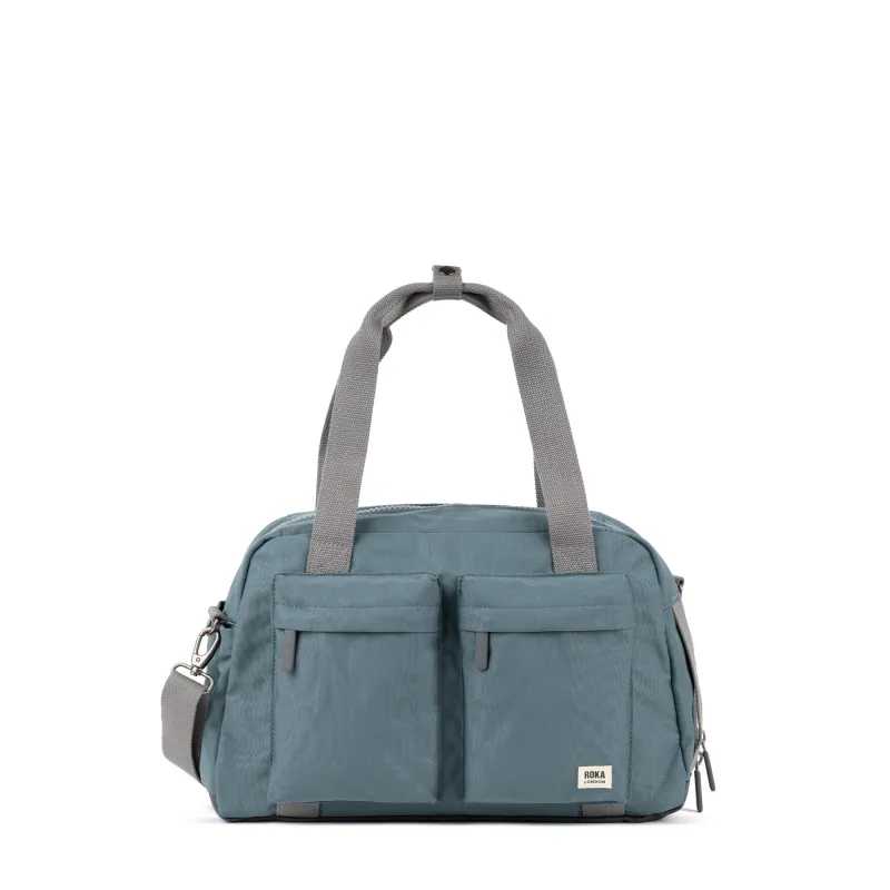 ROKA Gatwick Small Recycled Canvas Bag - Airforce sold by The Foot Factory