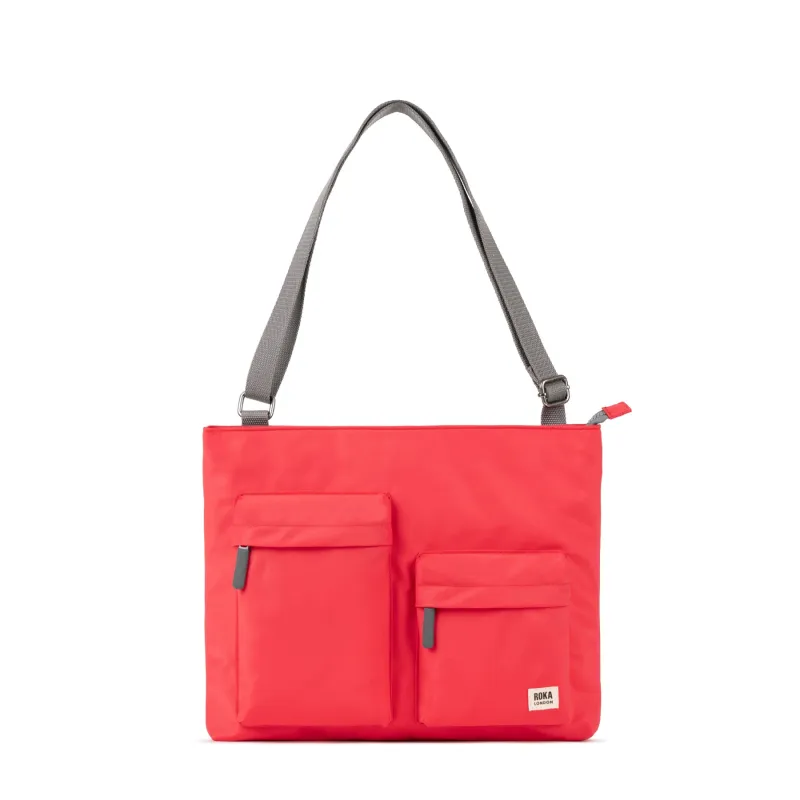 ROKA Moorgate M Medium Recycled Nylon Bag - Poppy sold by The Foot Factory