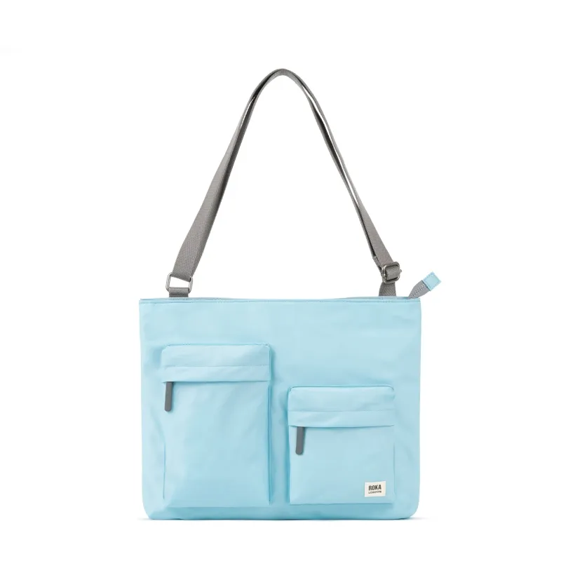 ROKA Moorgate M Medium Recycled Nylon Bag - Canal sold by The Foot Factory