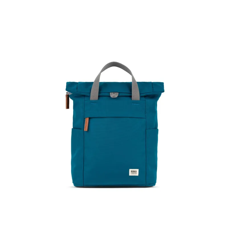 ROKA Finchley A Sapphire Small Recycled Canvas Bag sold by The Foot Factory