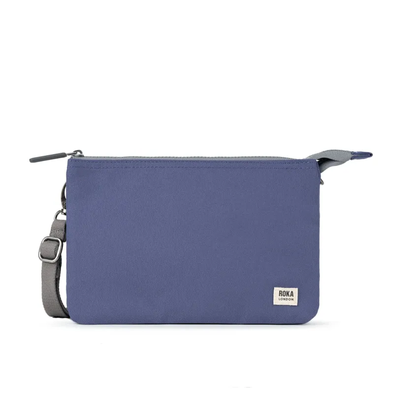 ROKA Carnaby Crossbody XL Future Dusk Recycled Canvas Bag sold by The Foot Factory