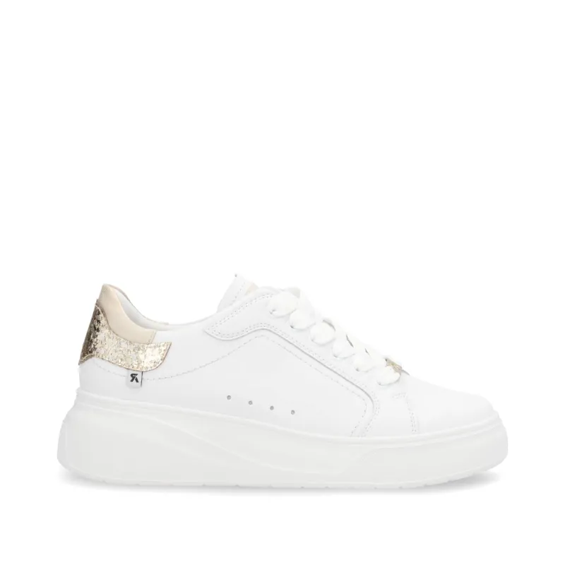 Rieker Womens Fashion Leather Trainers - White sold by The Foot Factory