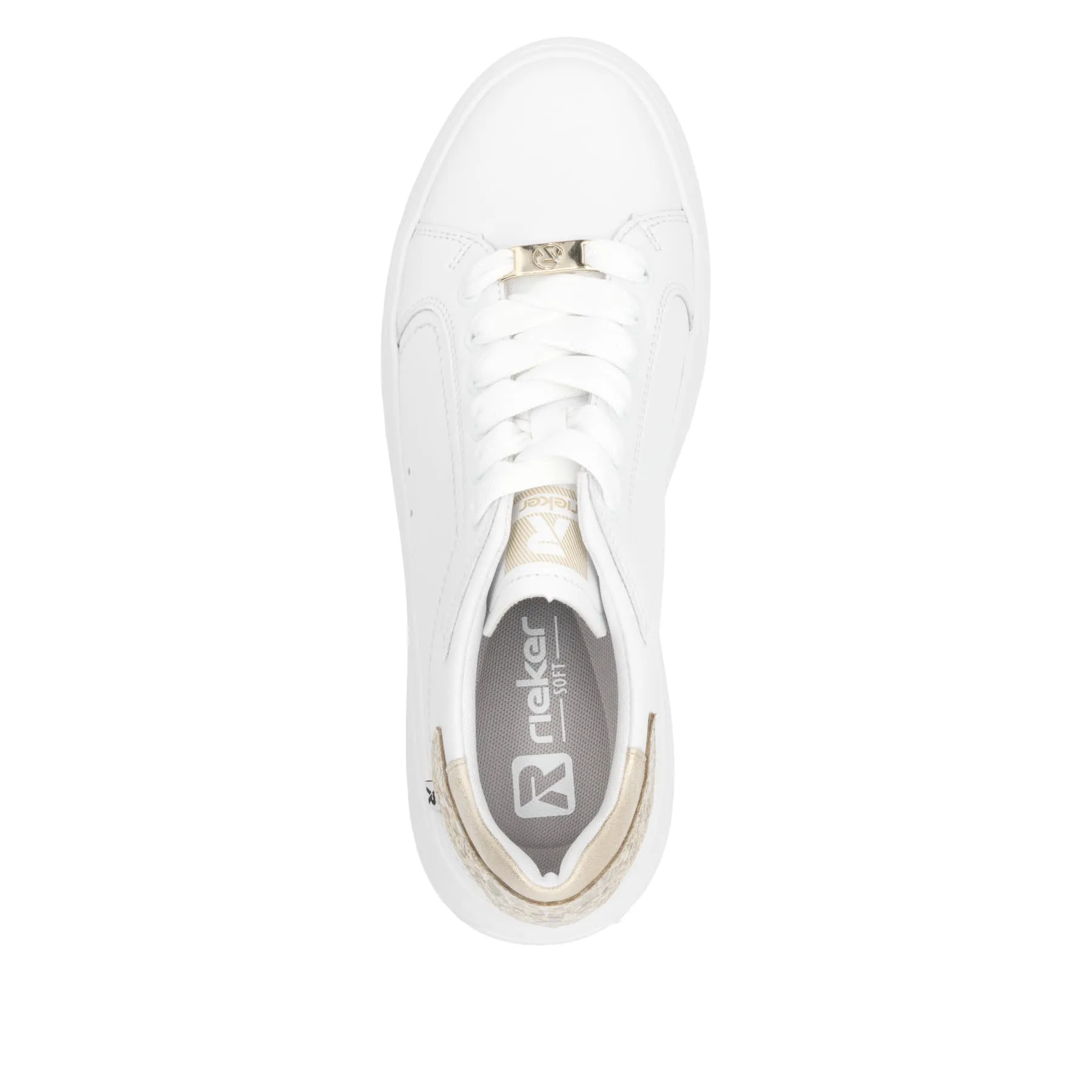 Rieker Womens Fashion Leather Trainers - White sold by The Foot Factory product image thumbnail 5