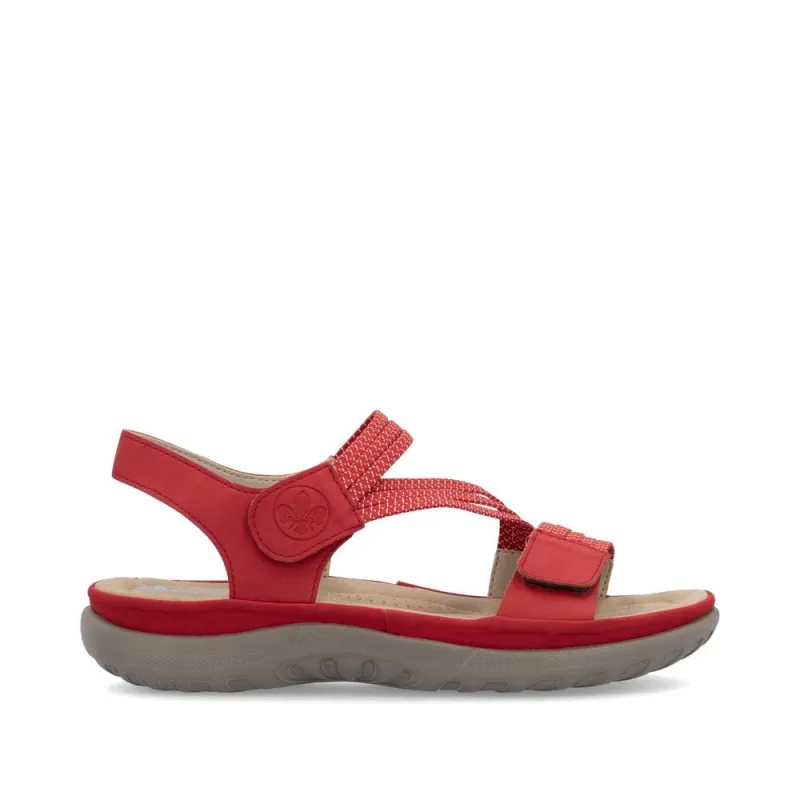 Rieker Womens Fashion Sandal - Red sold by The Foot Factory