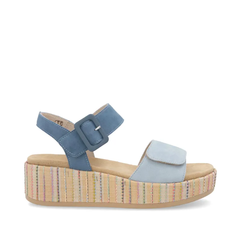 Remonte Womens Fashion Platform Sandal - Blue made by Remonte