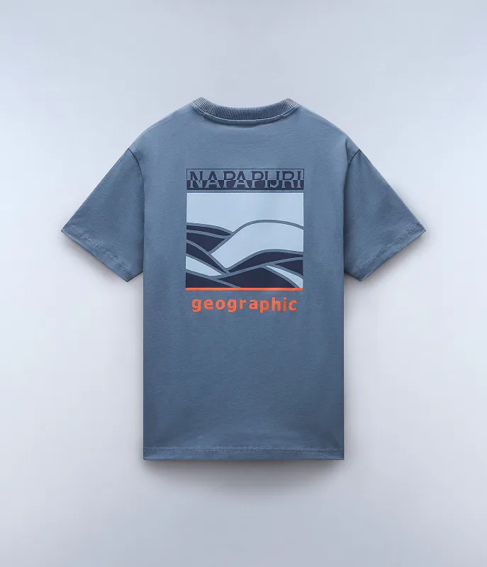 Napapijri Mens Sovana T-Shirt - Grey sold by The Foot Factory