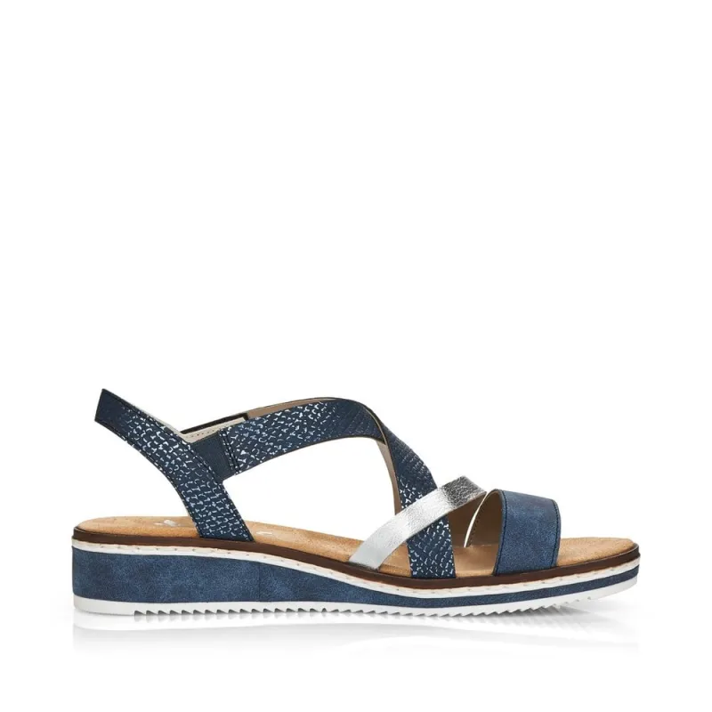Rieker Womens Fashion Sandal - Navy sold by The Foot Factory