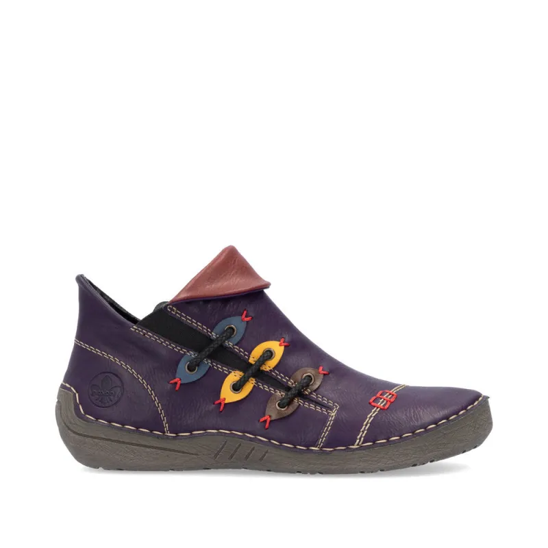 Rieker Womens Fashion Shoe - Purple sold by The Foot Factory