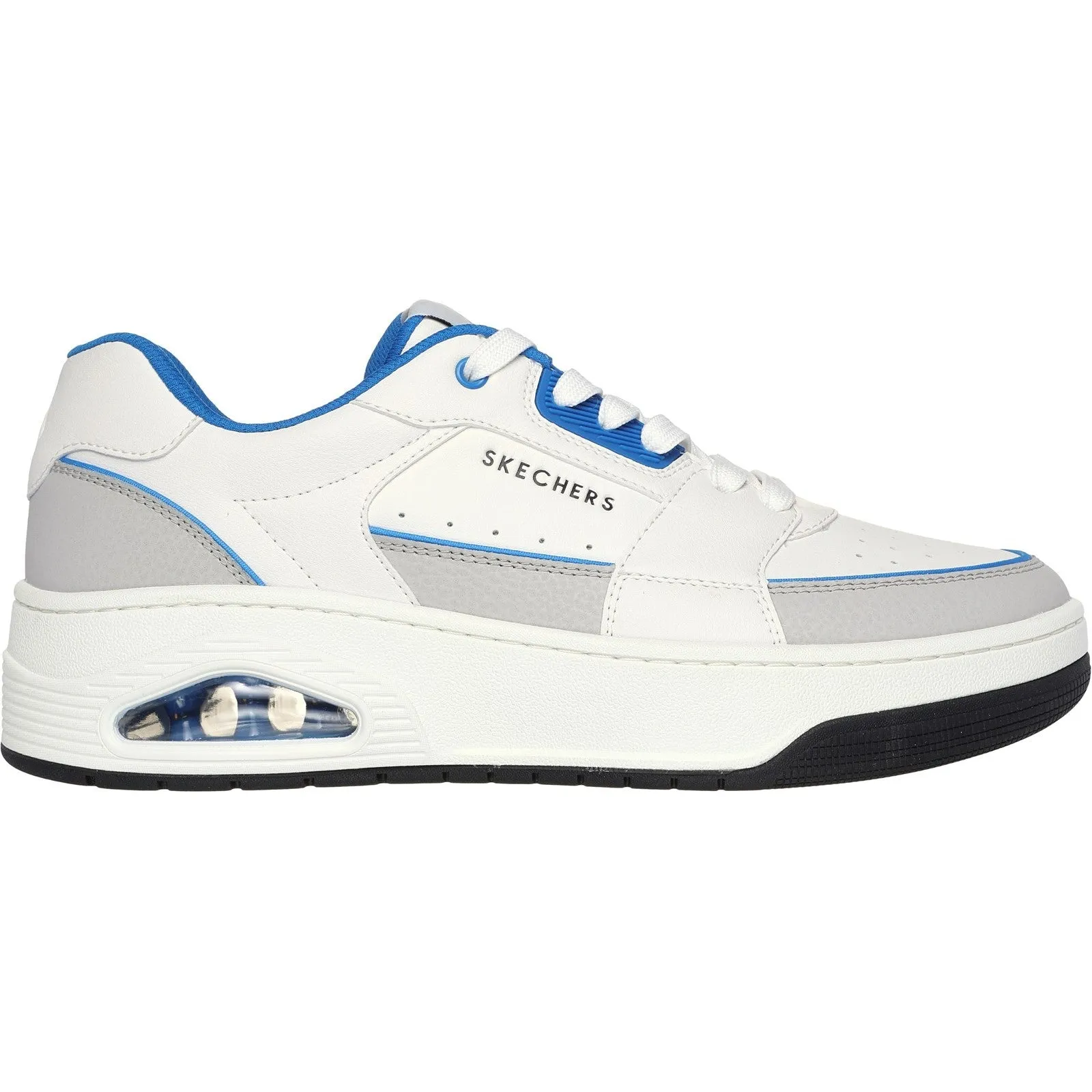 Skechers Mens Uno Court Low-Post Trainers - White sold by The Foot Factory