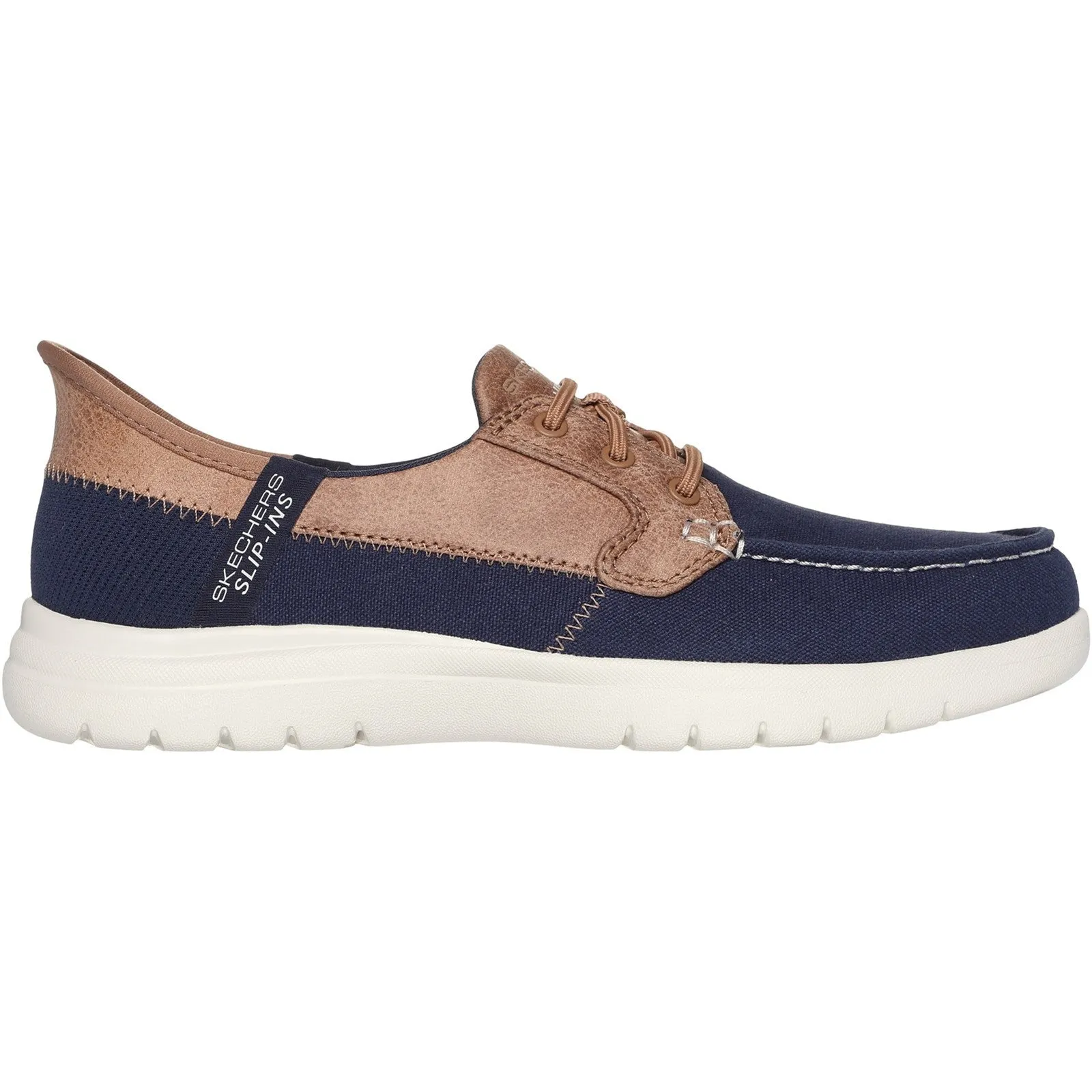 Skechers Womens On-the-Go Flex Palmilla Boat Shoe - Navy sold by The Foot Factory