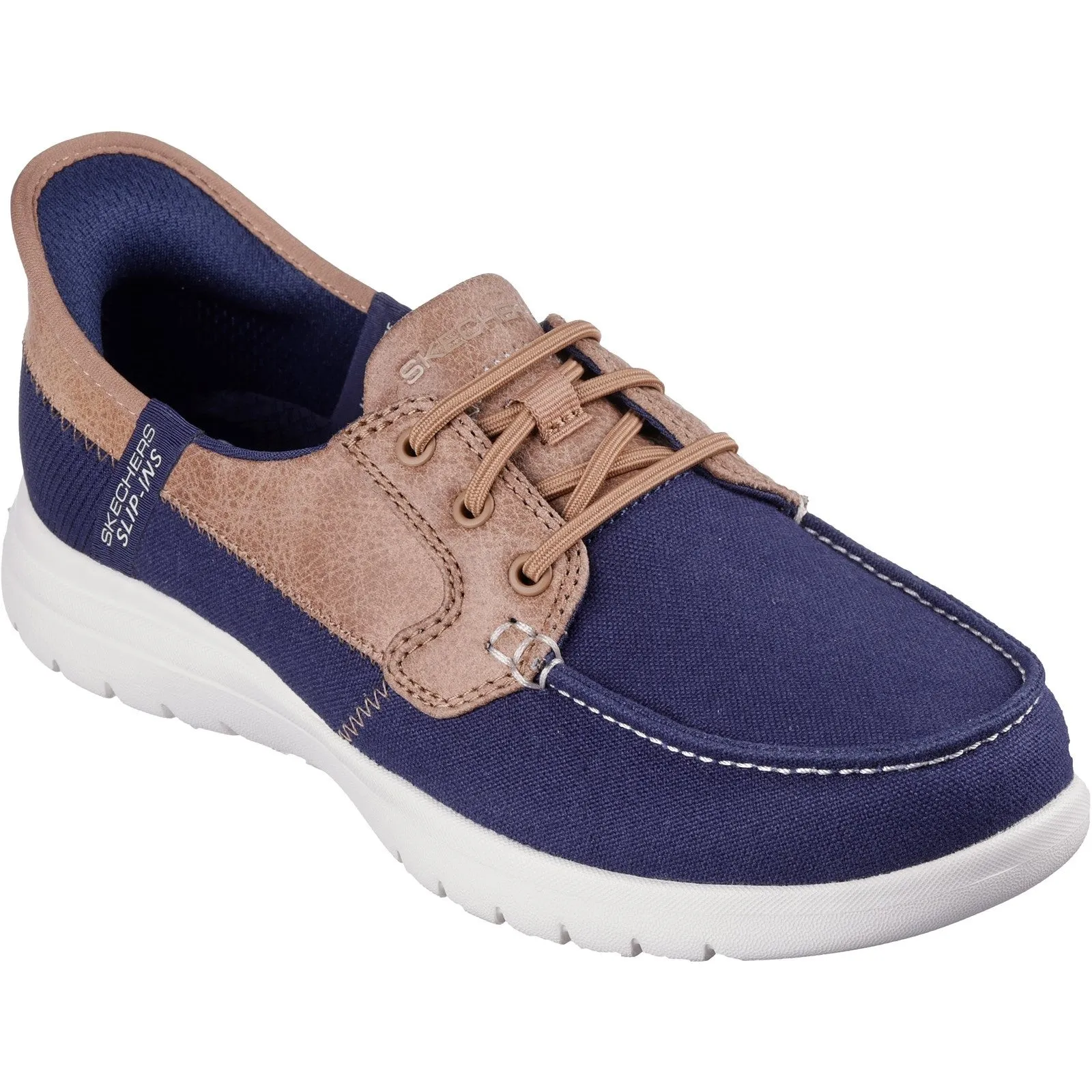 Skechers Womens On-the-Go Flex Palmilla Boat Shoe - Navy sold by The Foot Factory product image thumbnail 2