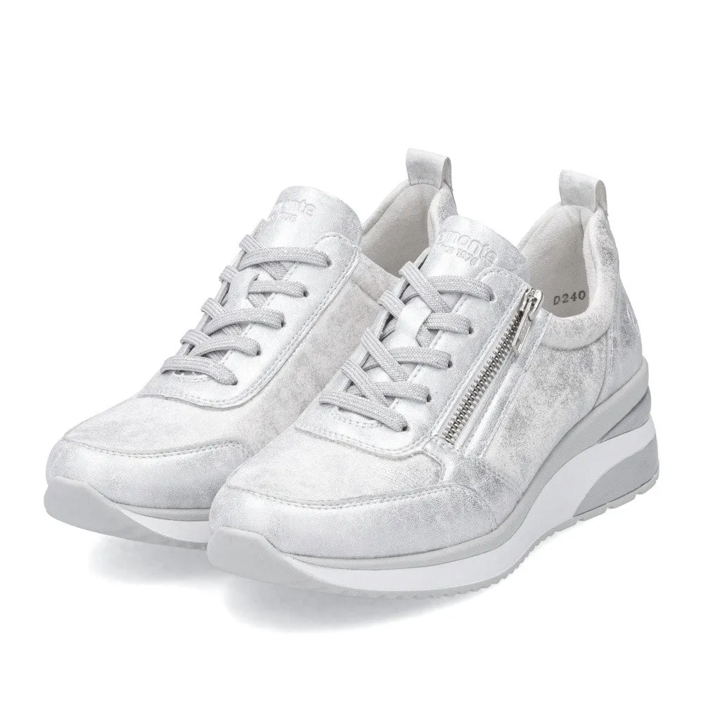 Remonte Womens Fashion Trainers - Silver sold by The Foot Factory product image thumbnail 4
