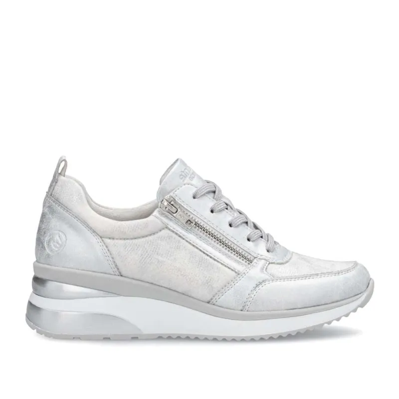 Remonte Womens Fashion Trainers - Silver sold by The Foot Factory
