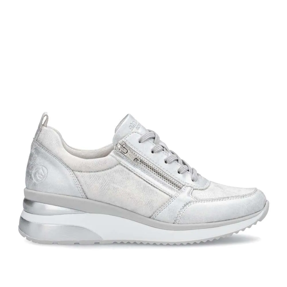 Remonte Womens Fashion Trainers - Silver sold by The Foot Factory
