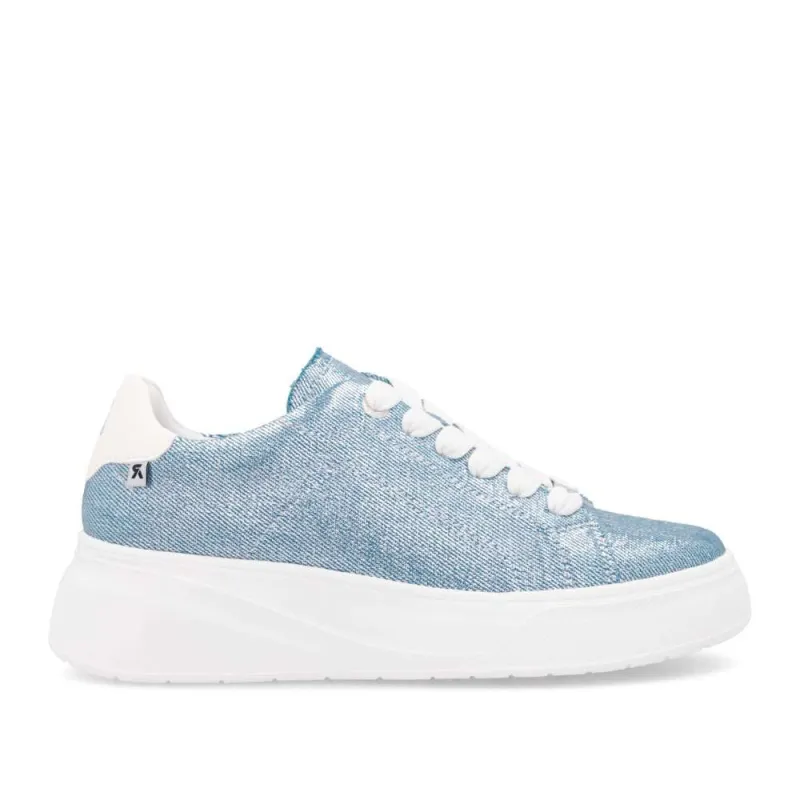 Rieker Womens Fashion Trainers - Blue made by Rieker